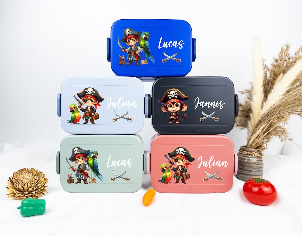 Personalisierte brotdose fur kinder mit piraten
