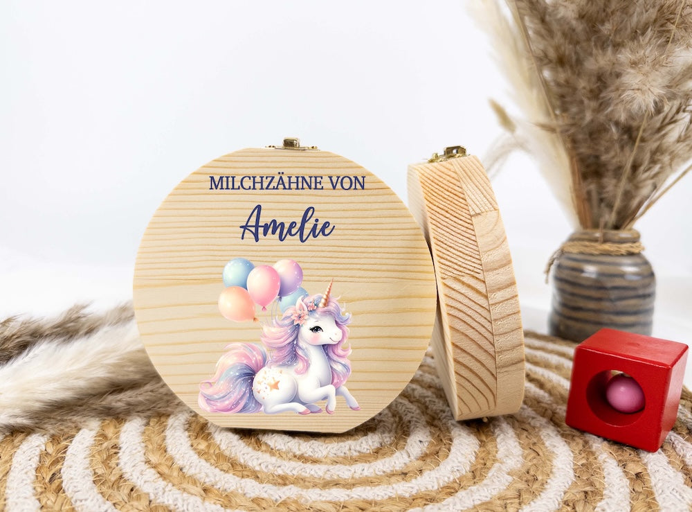  Personalisierte Zahndose fur Madchen mit Einhorn