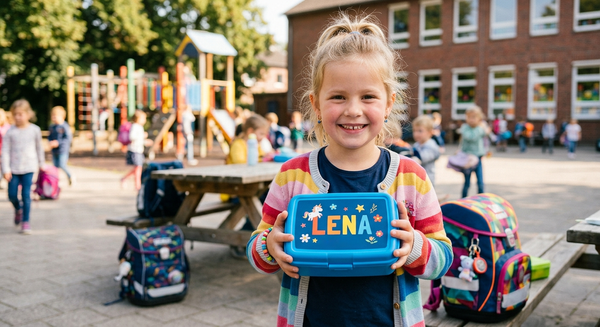 Personalisierte Brotdose zur Einschulung