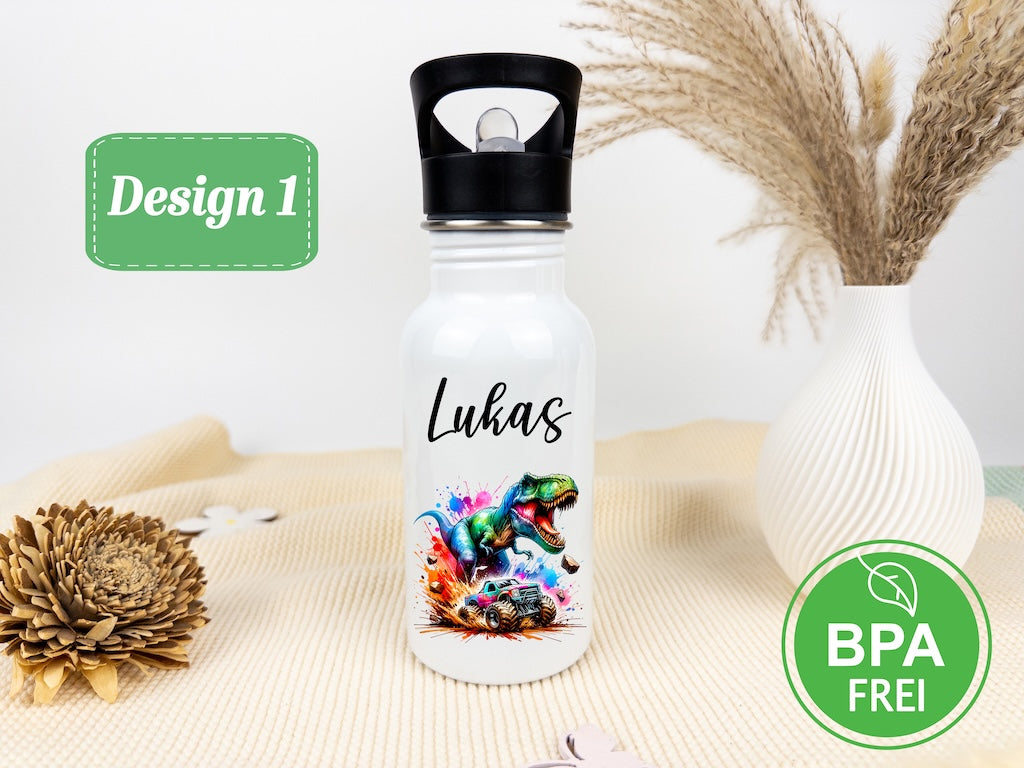 personalisierte trinkflasche kinder - Dino
