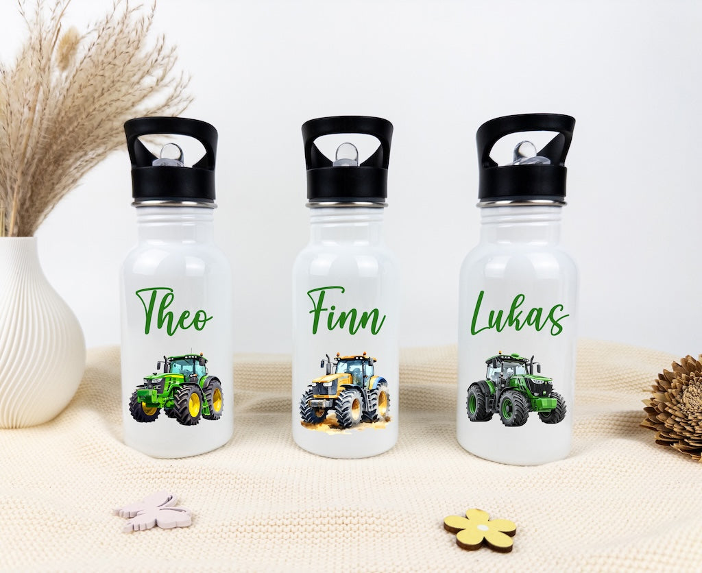 personalisierte trinkflasche kinder - Traktor
