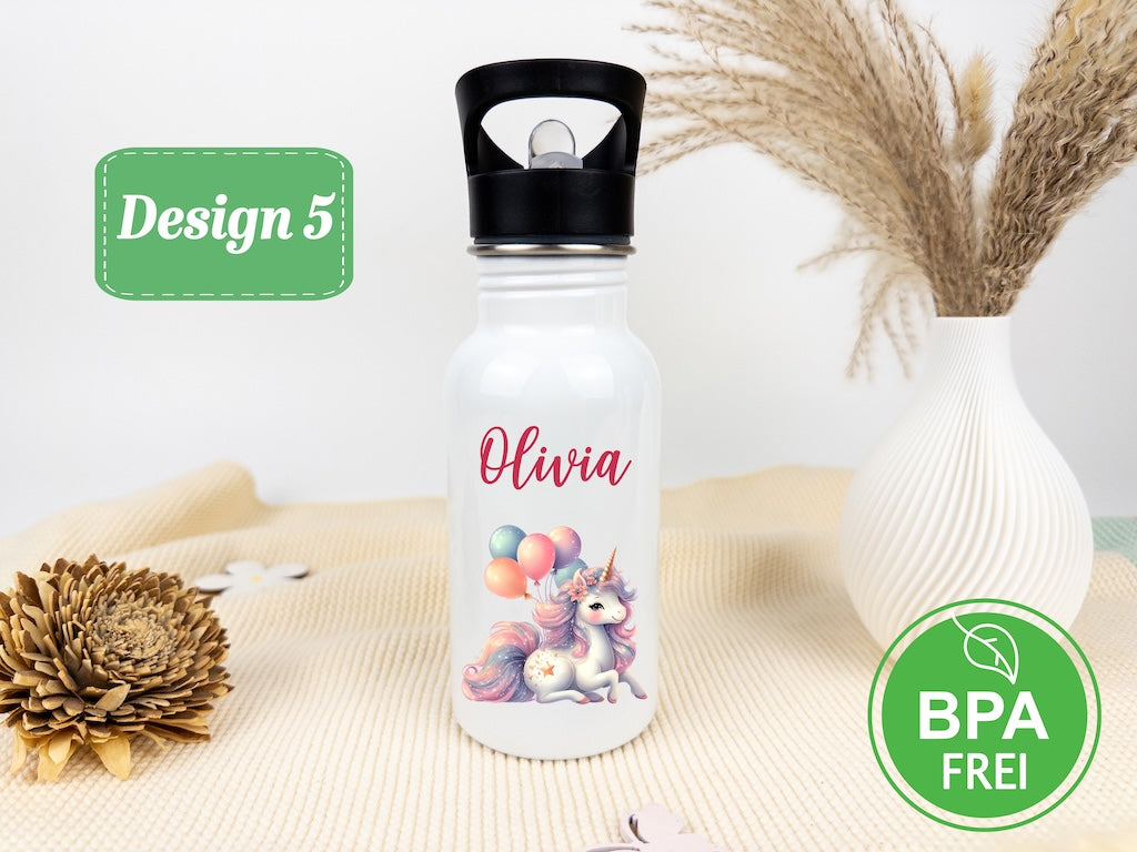 personalisierte trinkflasche kinder - Einhorn