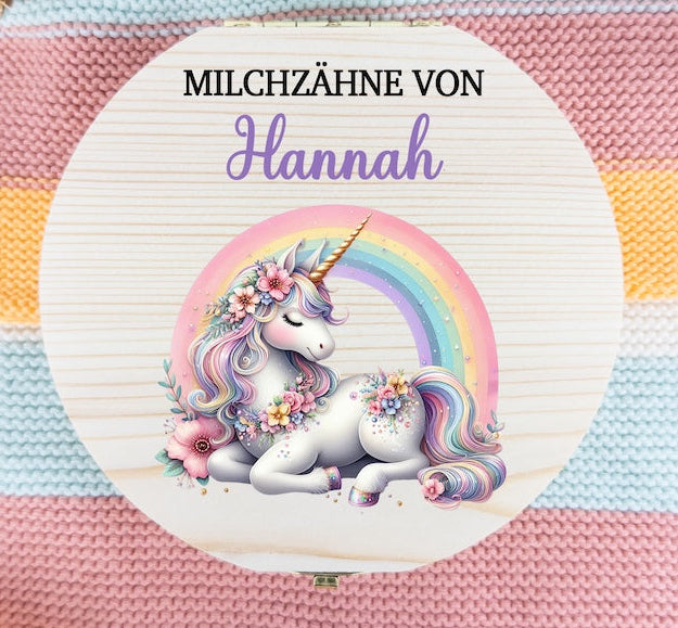 zahndose mit einhorn motiv